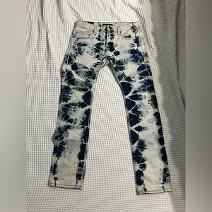 Cult of Individuality Rebel Straight Tie Dye Selvedge Denim